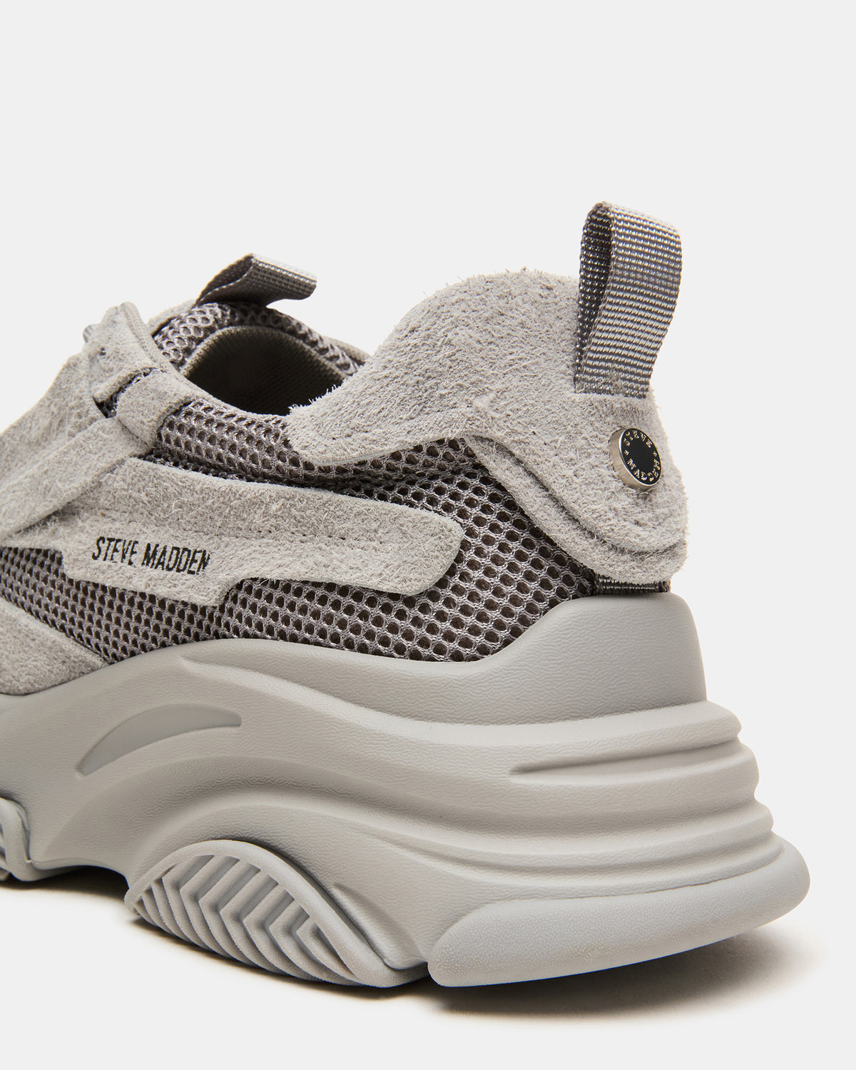 POSSESS Grey Suede Low-Top Lace-Up Men's Sneaker | Steve Madden outlet
