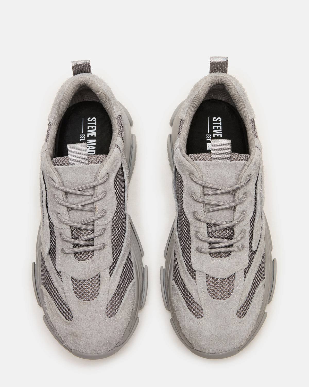 POSSESS Grey Suede Low-Top Lace-Up Men's Sneaker | Steve Madden outlet