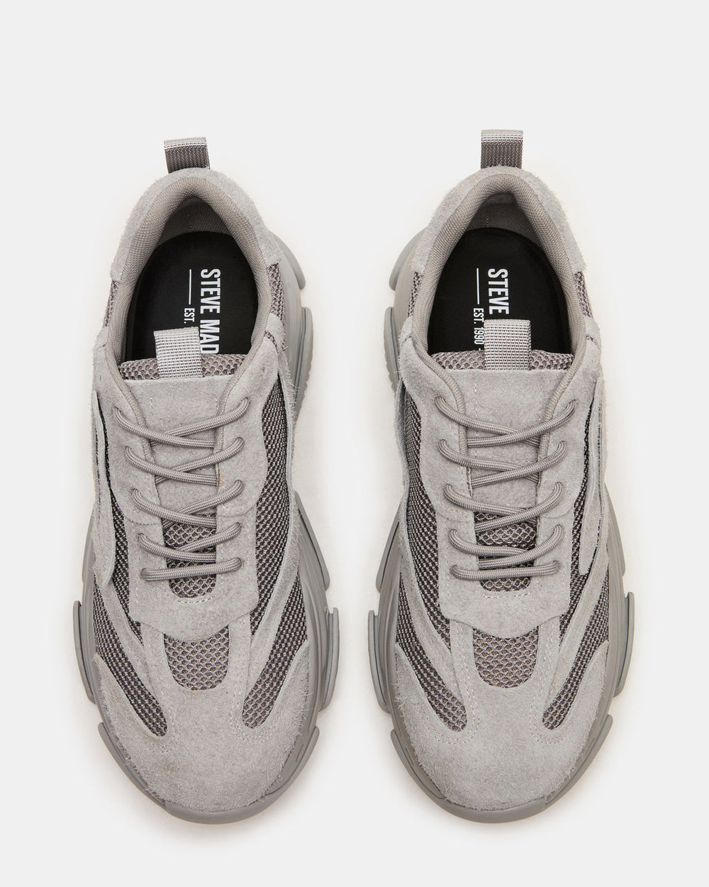 POSSESS Grey Suede Low-Top Lace-Up Men's Sneaker | Steve Madden outlet