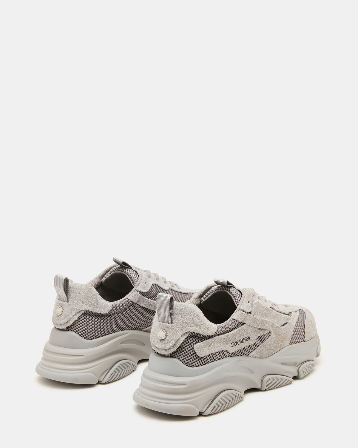 POSSESS Grey Suede Low-Top Lace-Up Men's Sneaker | Steve Madden outlet