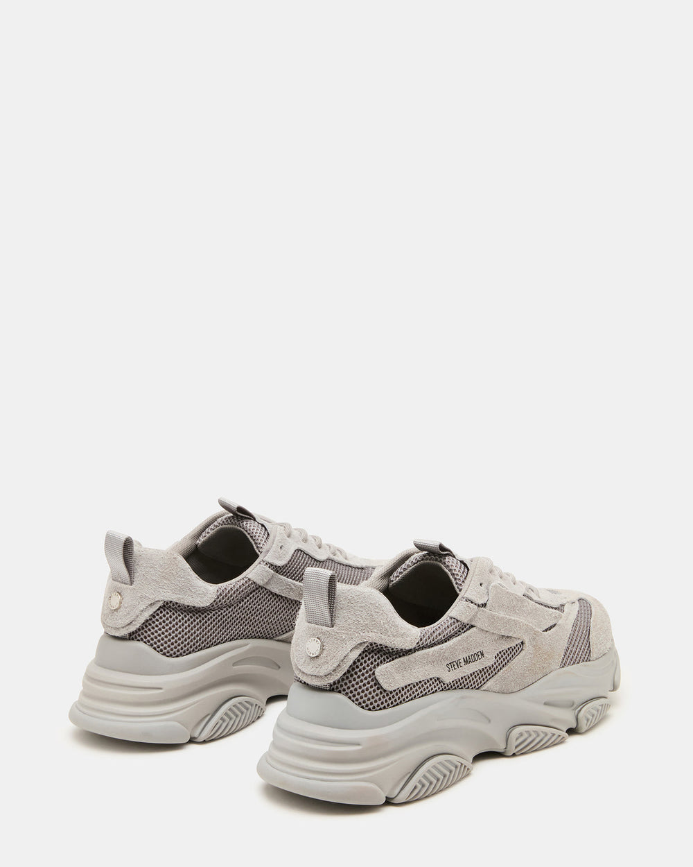 POSSESS Grey Suede Low-Top Lace-Up Men's Sneaker | Steve Madden outlet