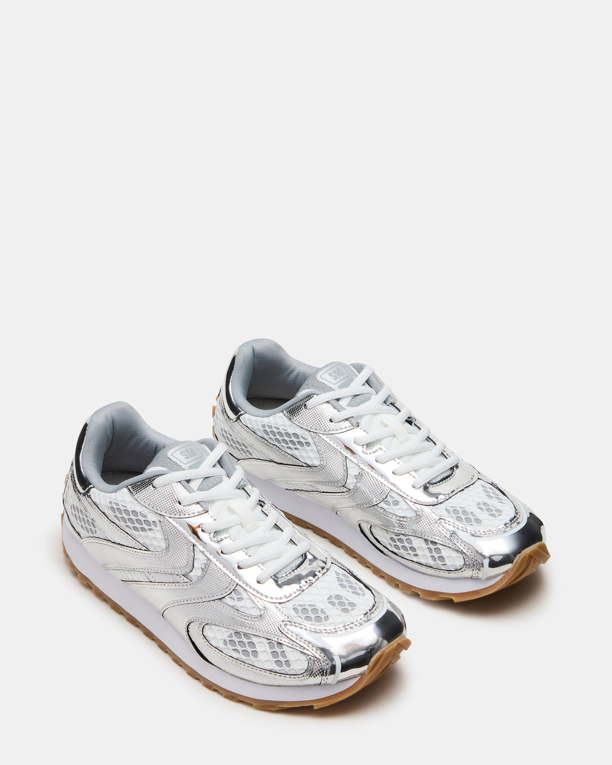 XYLO Silver Low-Top Lace-Up Men's Sneakers | Steve Madden on Sale