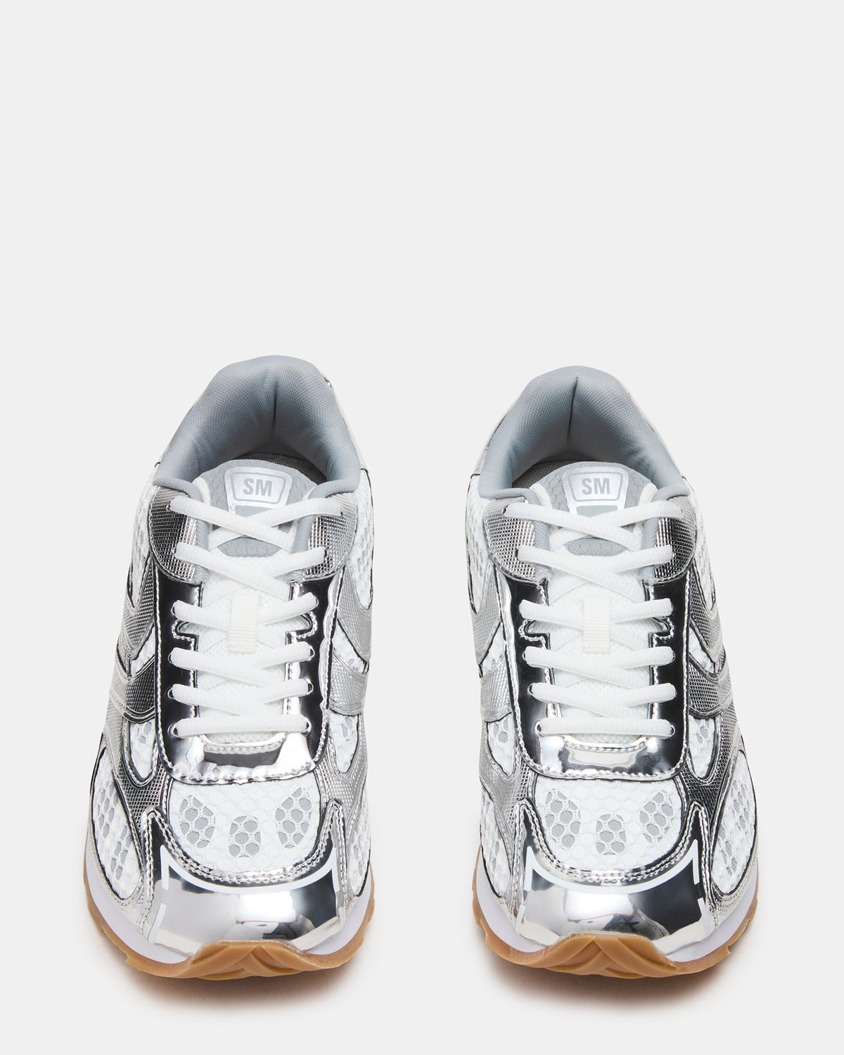 XYLO Silver Low-Top Lace-Up Men's Sneakers | Steve Madden on Sale