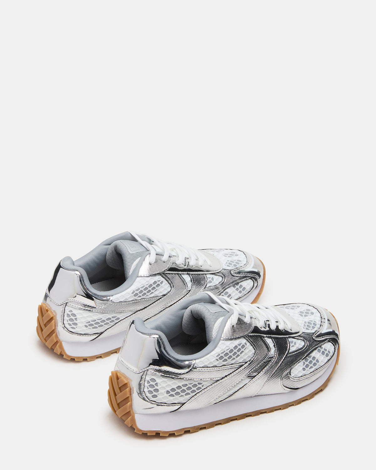 XYLO Silver Low-Top Lace-Up Men's Sneakers | Steve Madden on Sale