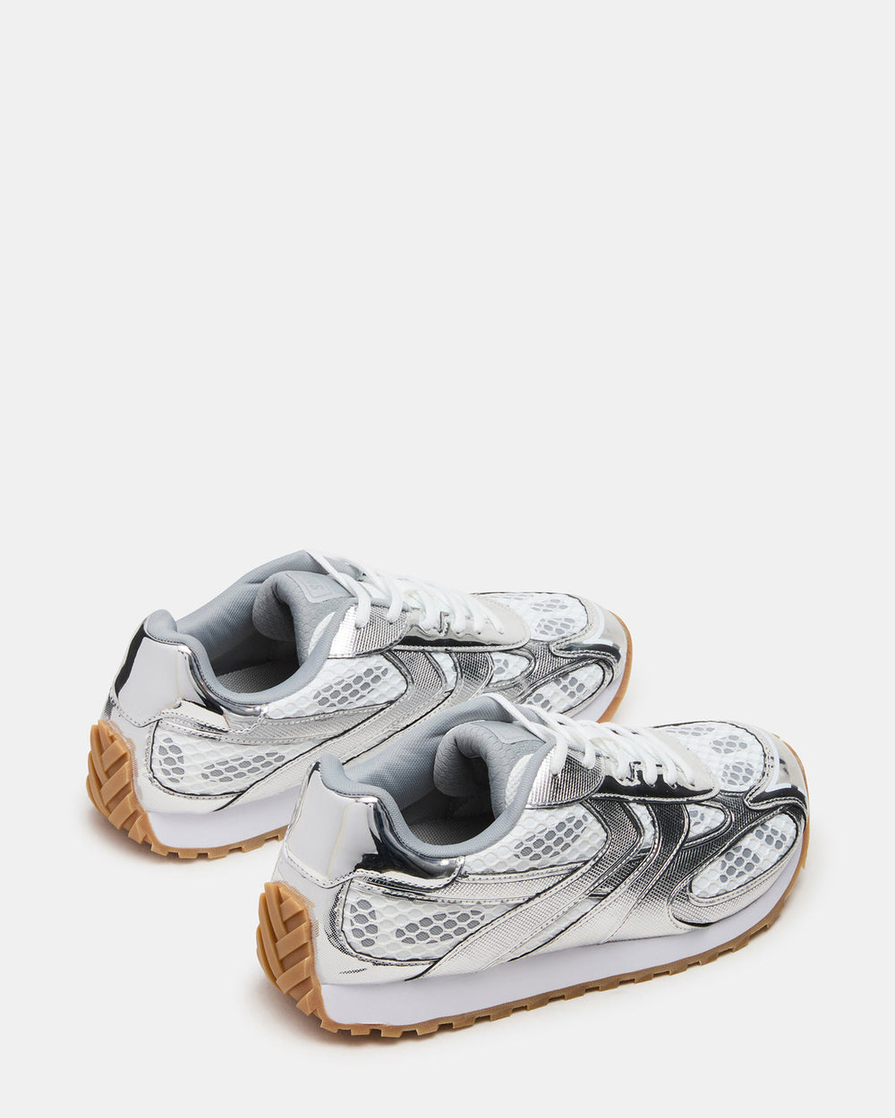 XYLO Silver Low-Top Lace-Up Men's Sneakers | Steve Madden on Sale