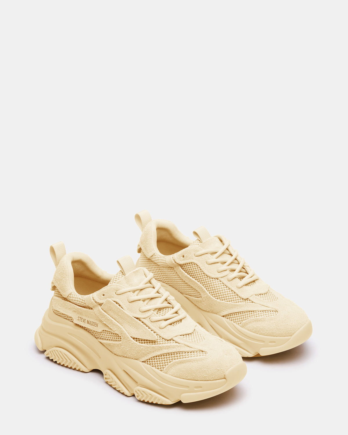 POSSESS Taupe Suede Low-Top Lace-Up Men's Sneaker | Steve Madden discount