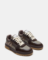 SANCHEZ Brown Multi Low-Top Lace-Up Men's Sneaker | Steve Madden US