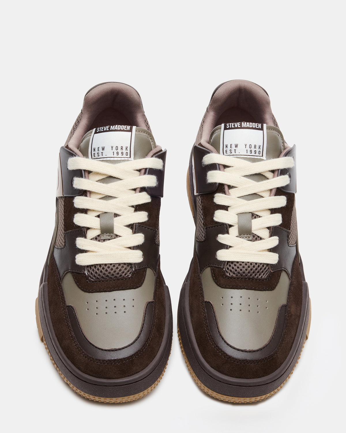 SANCHEZ Brown Multi Low-Top Lace-Up Men's Sneaker | Steve Madden US