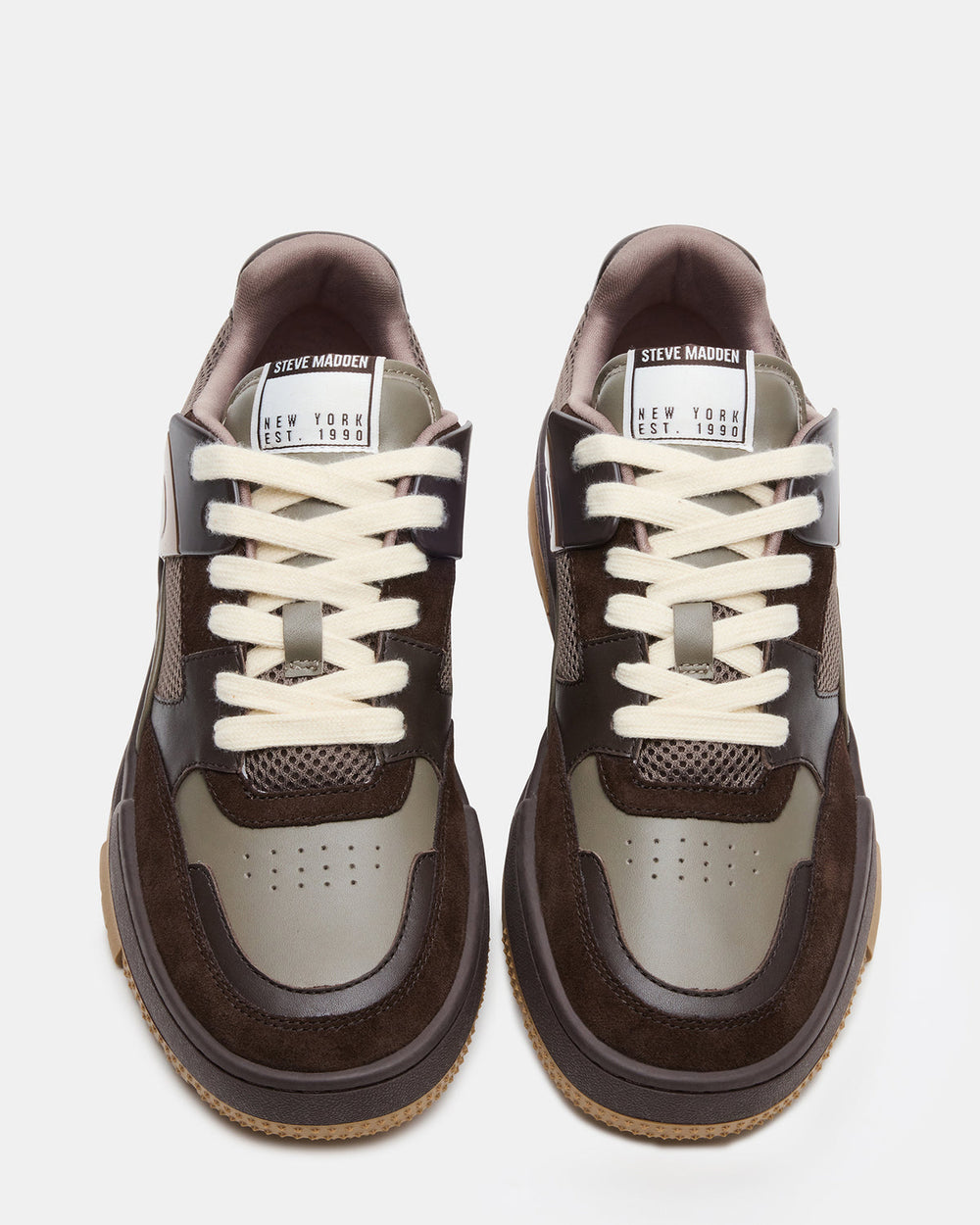 SANCHEZ Brown Multi Low-Top Lace-Up Men's Sneaker | Steve Madden US
