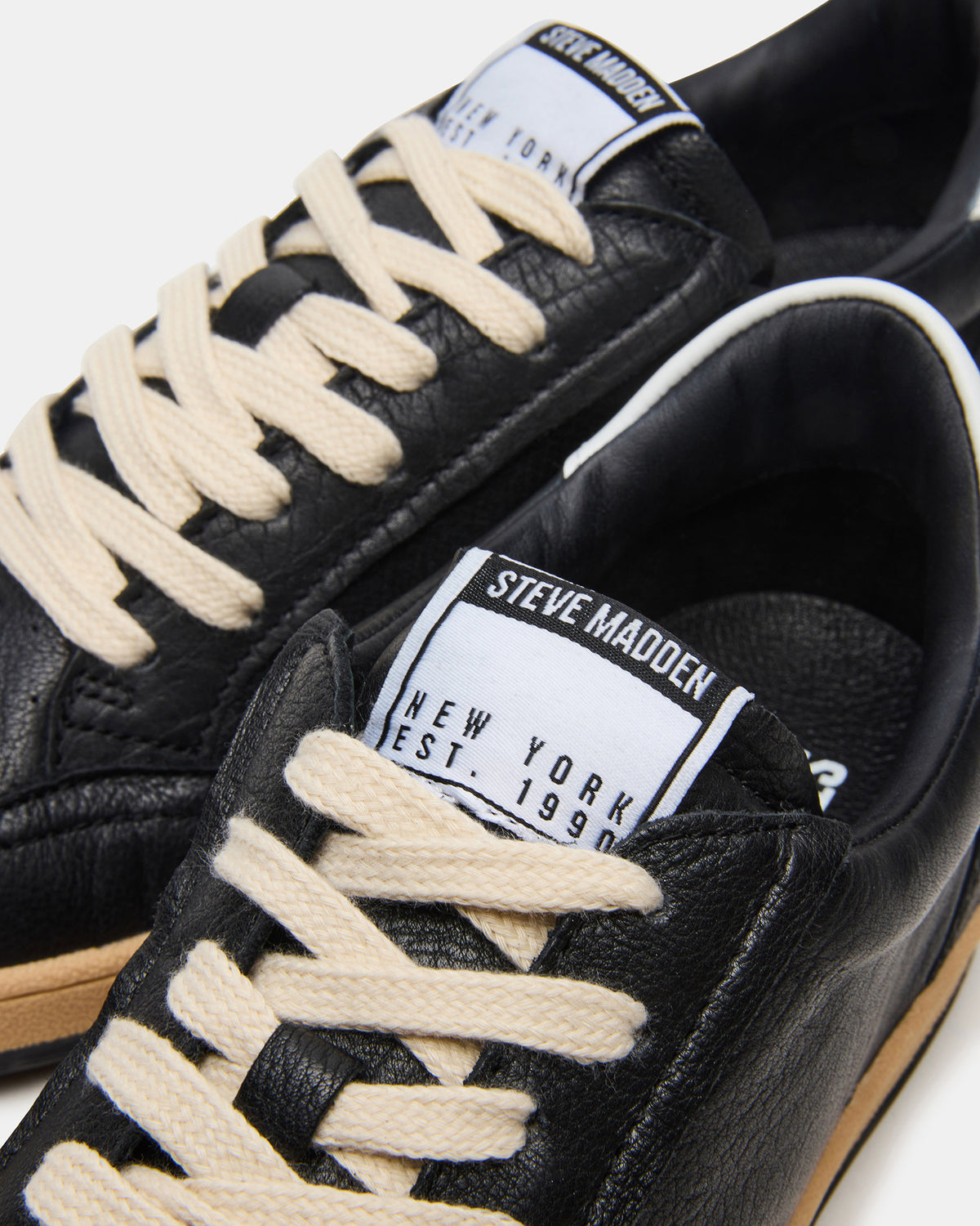 PRISMO Black Leather Low-Top Lace-Up Men's Sneaker | Steve Madden near me