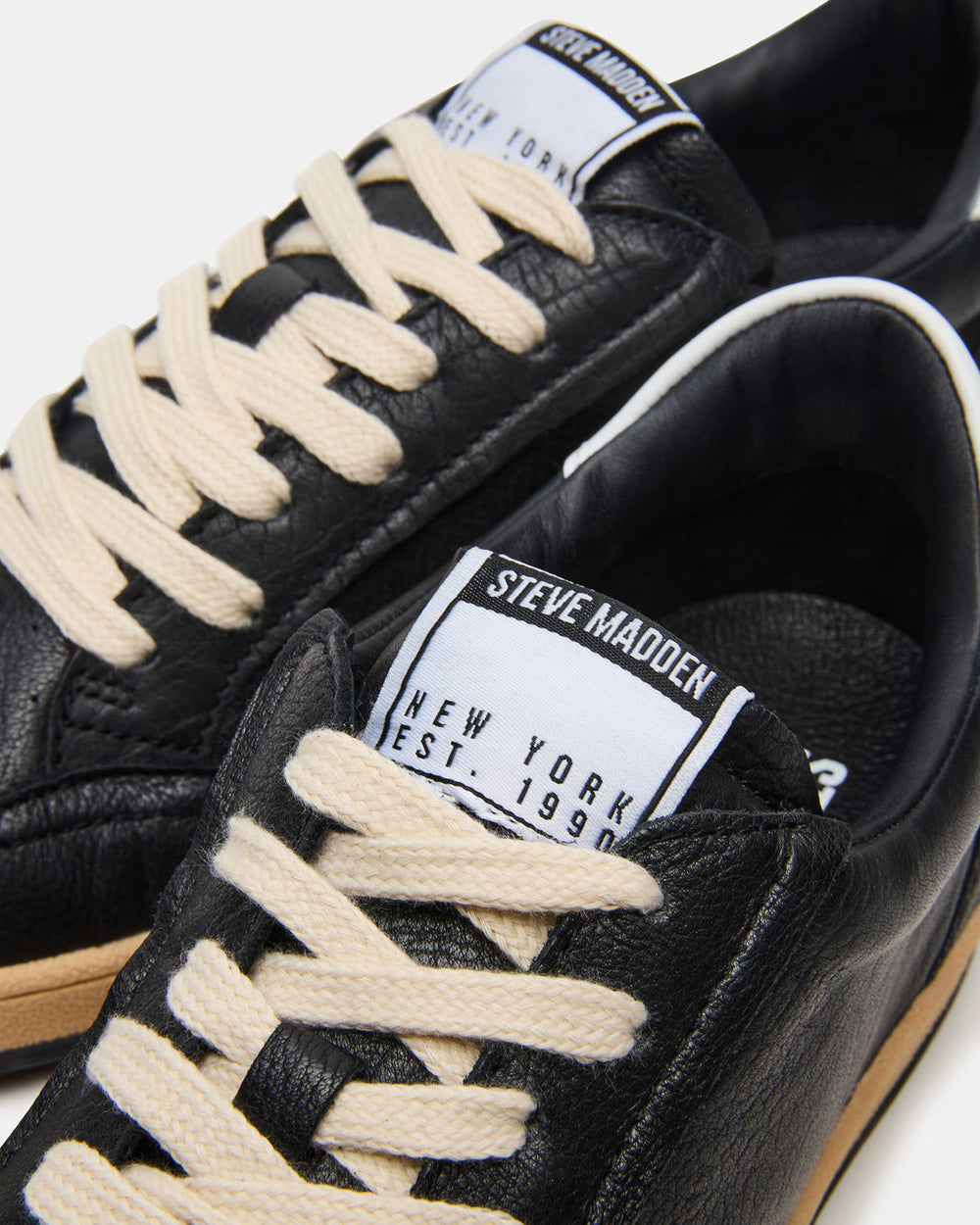 PRISMO Black Leather Low-Top Lace-Up Men's Sneaker | Steve Madden near me