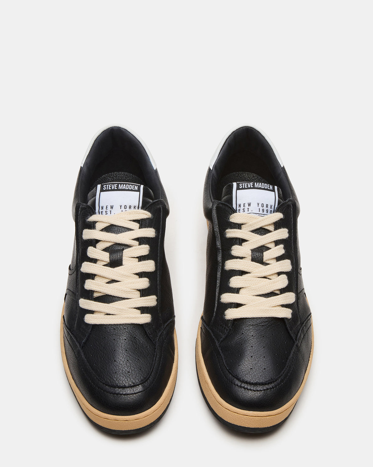 PRISMO Black Leather Low-Top Lace-Up Men's Sneaker | Steve Madden near me