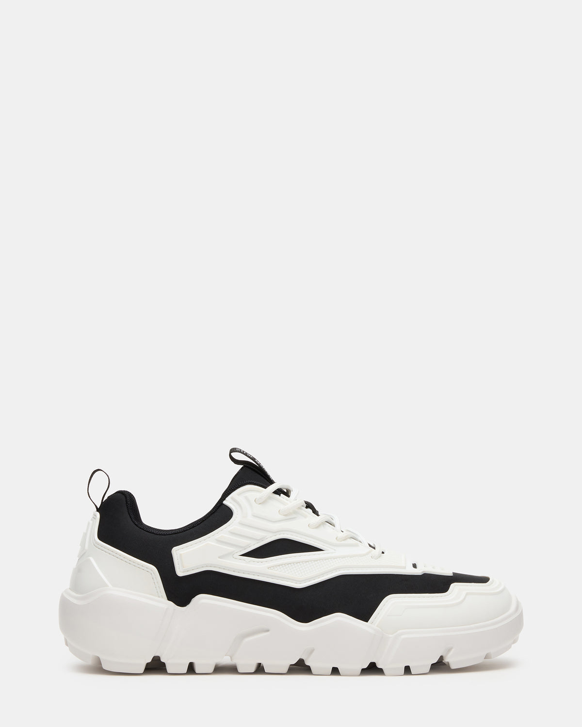 PACE Black/White Low-Top Lace-Up Men's Sneaker | Steve Madden US