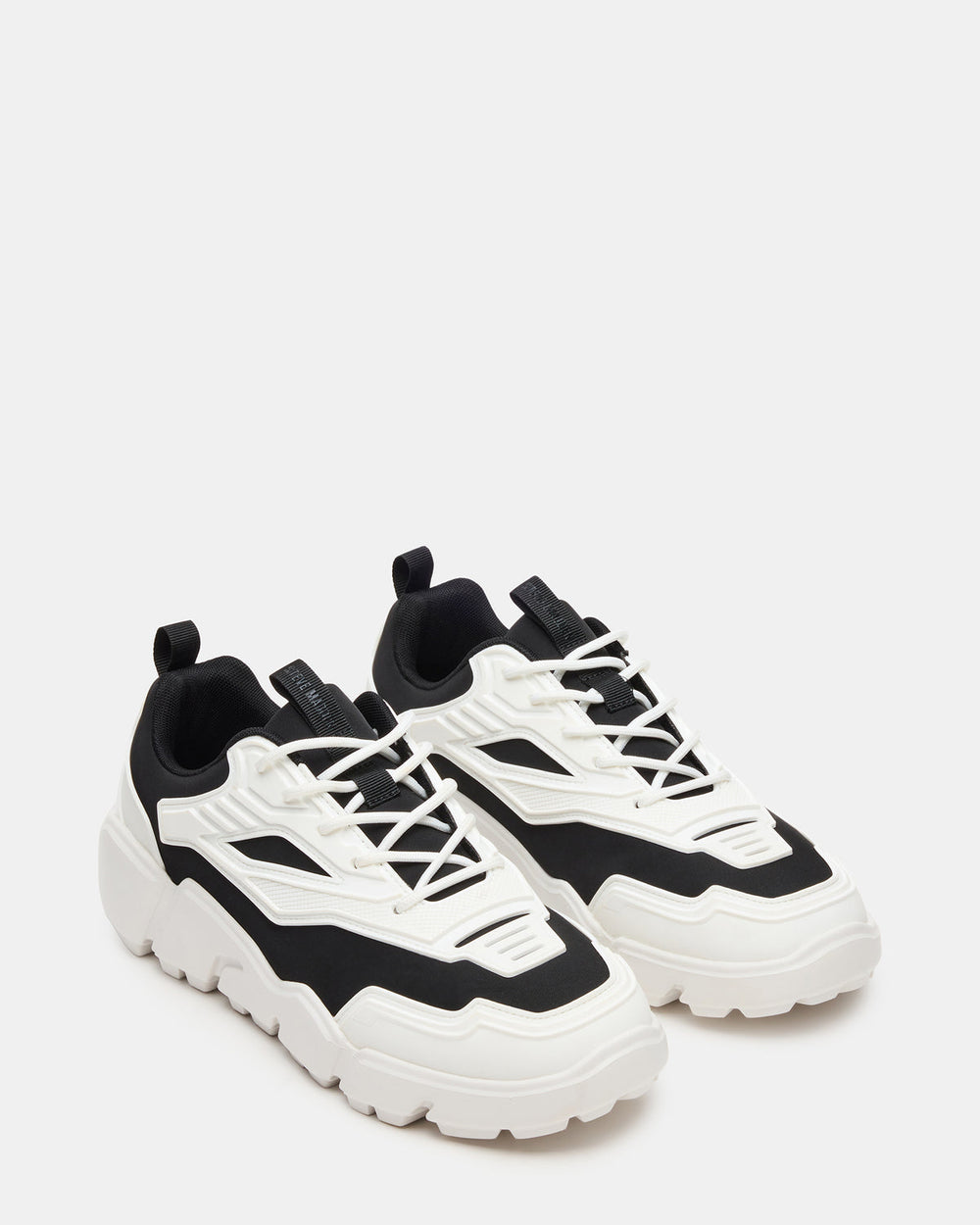 PACE Black/White Low-Top Lace-Up Men's Sneaker | Steve Madden US