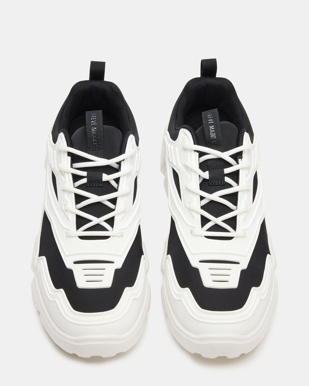 PACE Black/White Low-Top Lace-Up Men's Sneaker | Steve Madden US