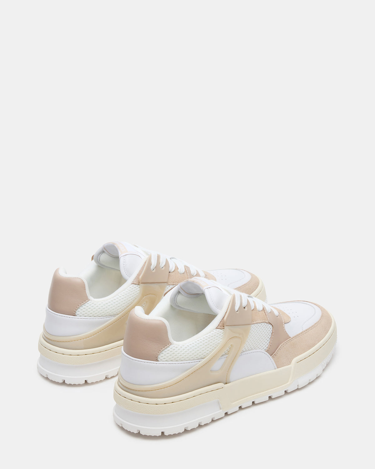 SANCHEZ White Multi Low-Top Lace-Up Men's Sneaker | Steve Madden on Sale