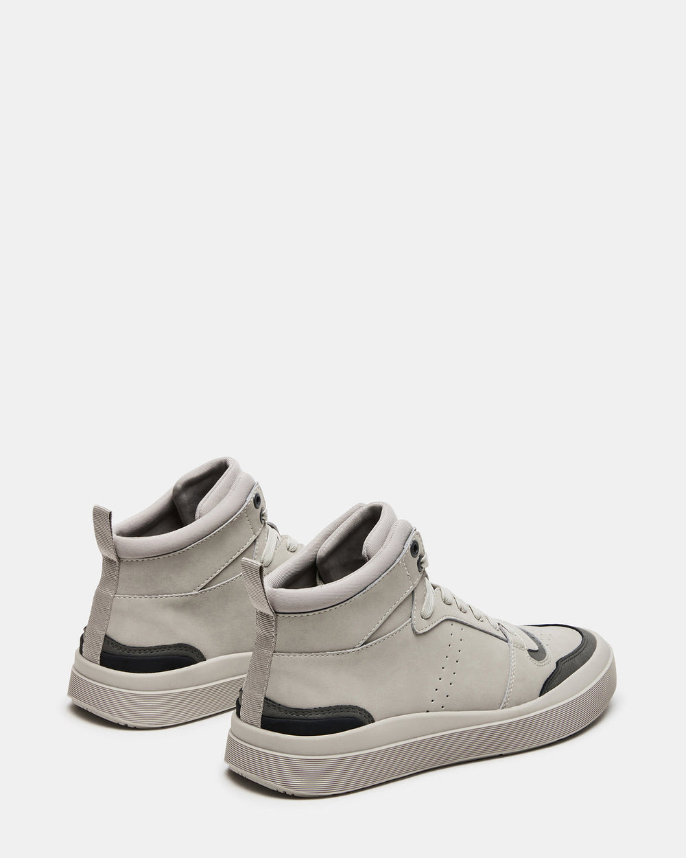 DERICK Light Grey Men's Lace-Up High-Top Sneakers | Steve Madden near me