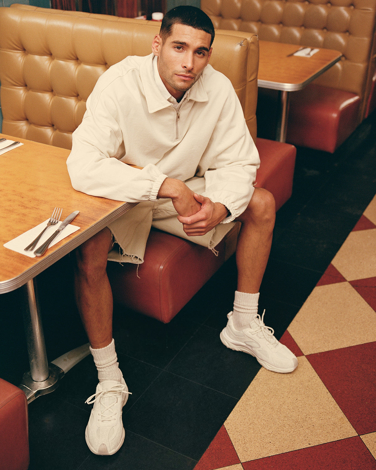 SALVADOR Off-White Low-Top Lace-Up Men's Sneaker | Steve Madden Sale