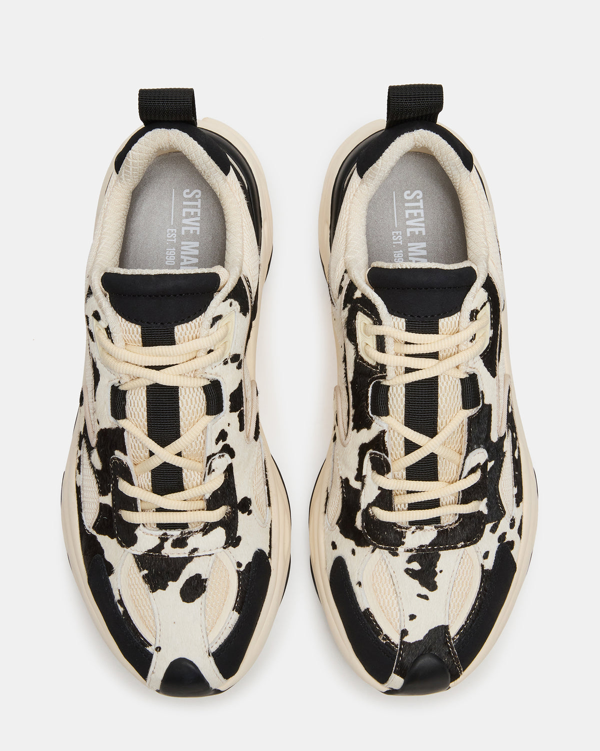 SALVADOR Black/White Low-Top Lace-Up Men's Sneaker | Steve Madden for Sale
