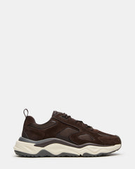 SALVADOR Brown Low-Top Lace-Up Men's Sneaker | Steve Madden discount
