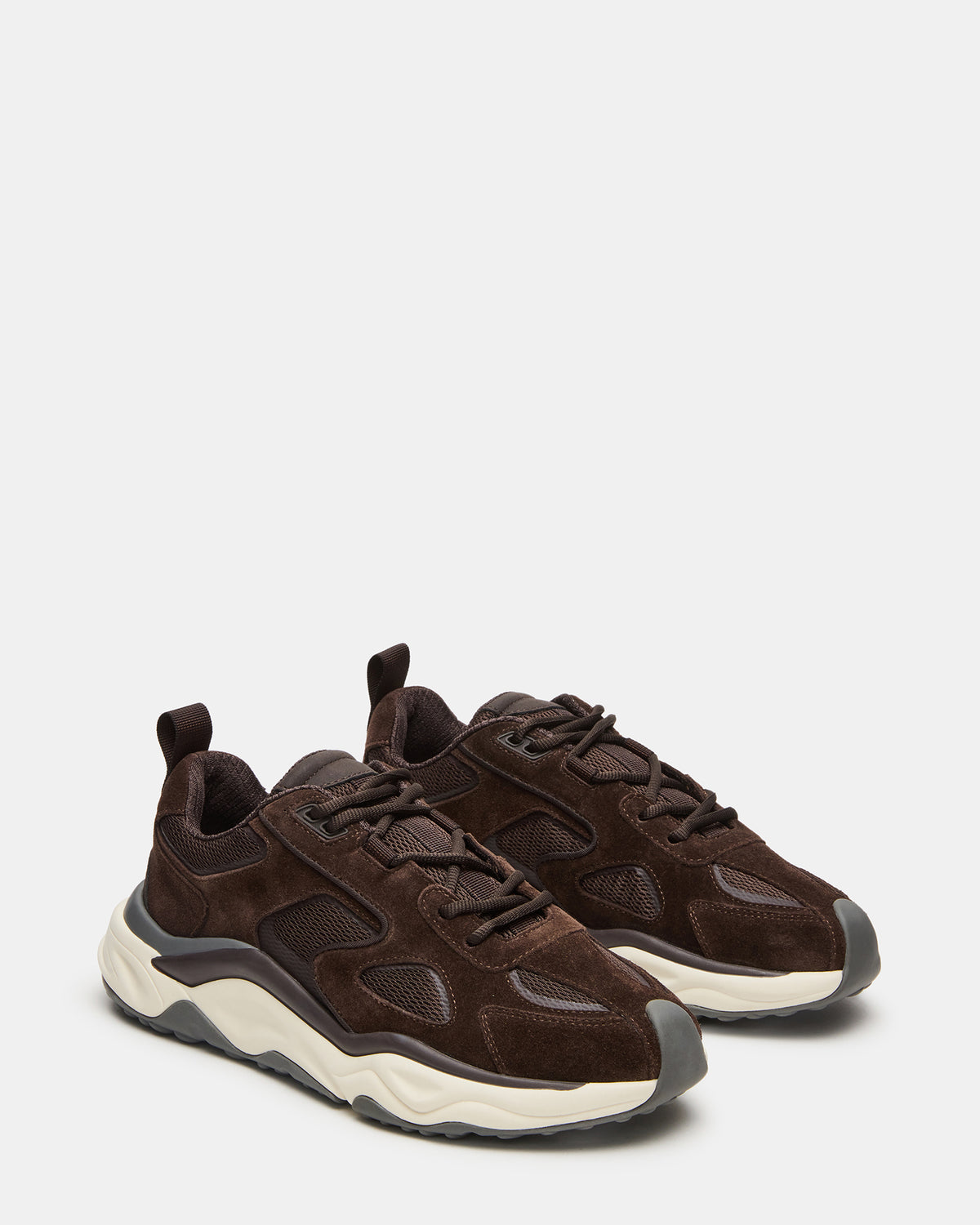 SALVADOR Brown Low-Top Lace-Up Men's Sneaker | Steve Madden discount