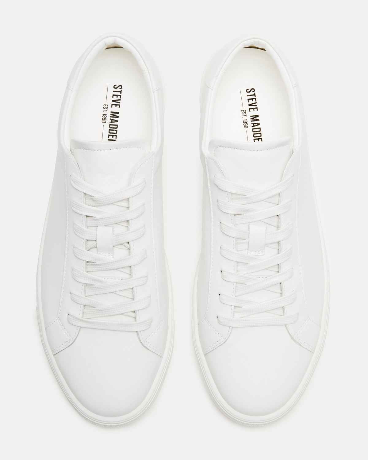 BONDD White Leather Low-Top Men's Sneaker | Steve Madden US