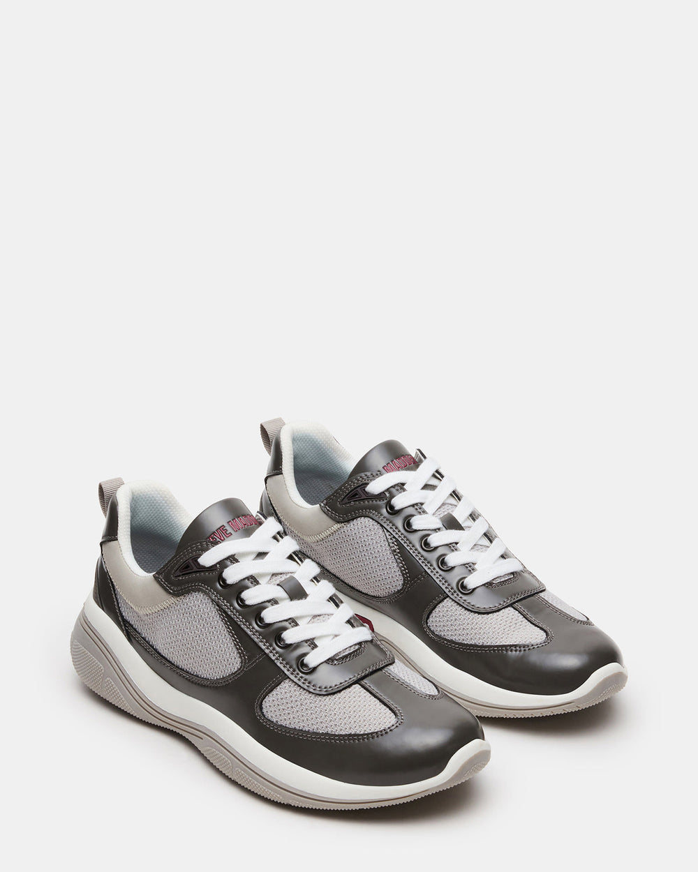 PICOLO Grey Low-Top Lace-Up Men's Sneaker | Steve Madden Sale