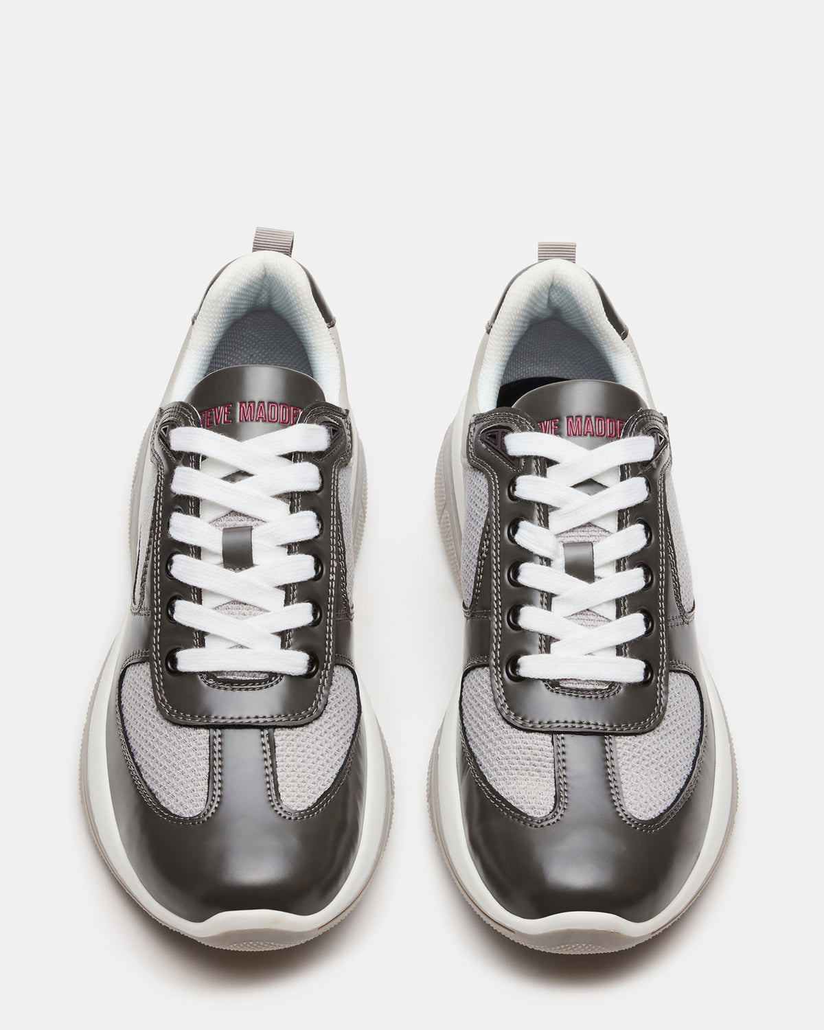 PICOLO Grey Low-Top Lace-Up Men's Sneaker | Steve Madden Sale