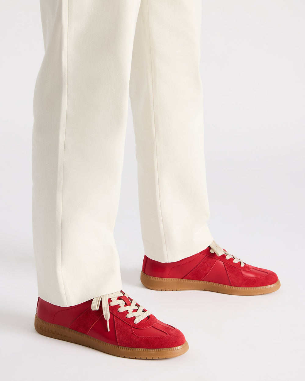 DIXON Red Low-Top Panel Men's Sneaker | Steve Madden on Sale
