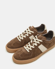 BRADY Taupe Suede Low-Top Lace-Up Men's Sneaker | Steve Madden US