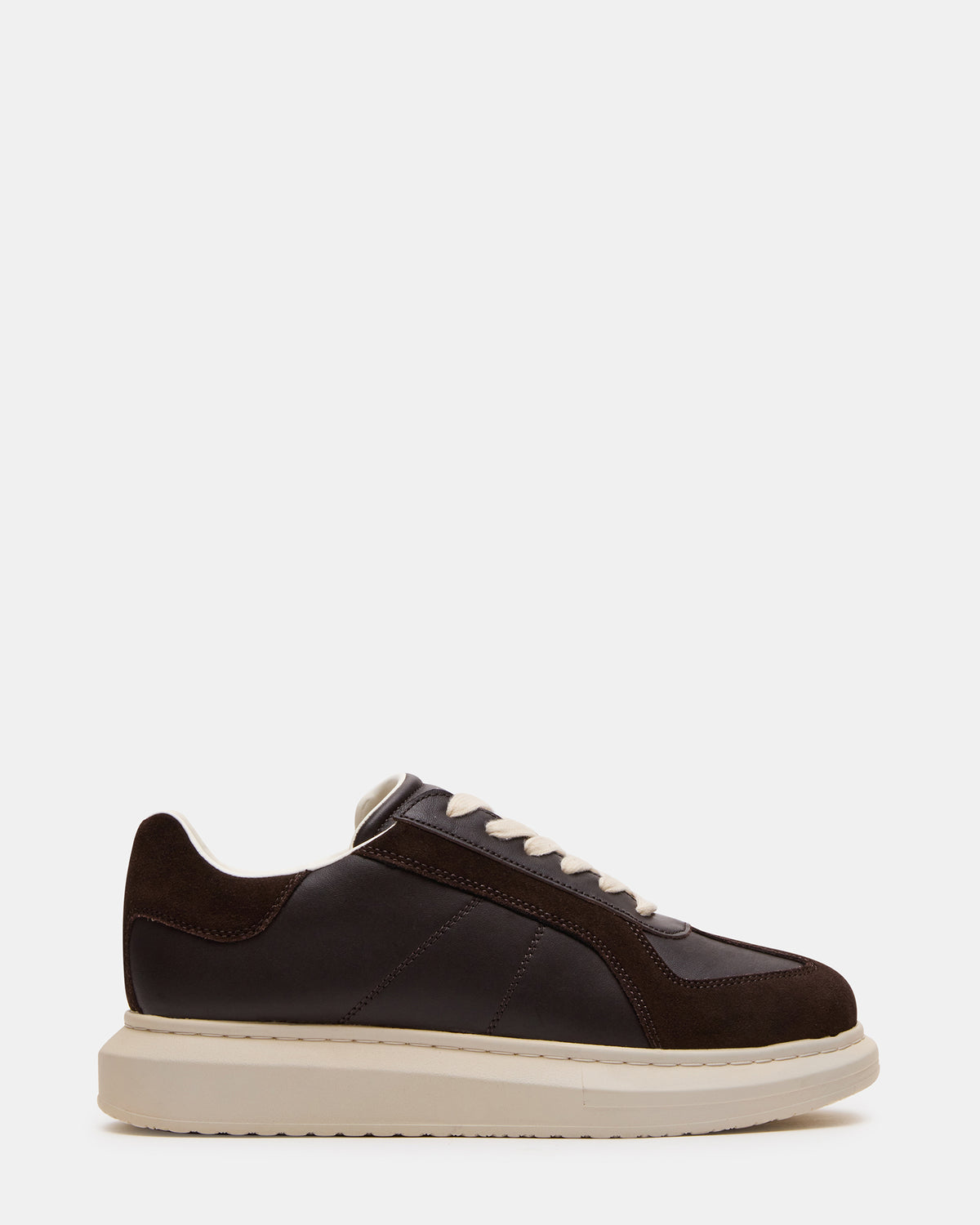 MINOU Brown Leather Low-Top Lace-Up Men's Sneaker | Steve Madden discount