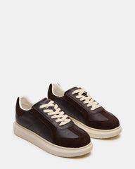 MINOU Brown Leather Low-Top Lace-Up Men's Sneaker | Steve Madden discount