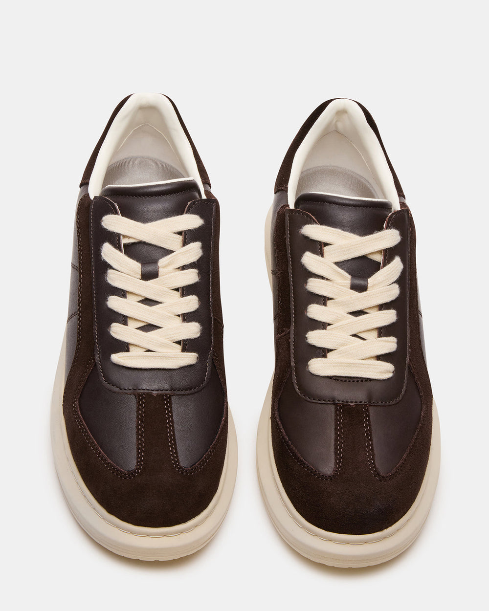 MINOU Brown Leather Low-Top Lace-Up Men's Sneaker | Steve Madden discount