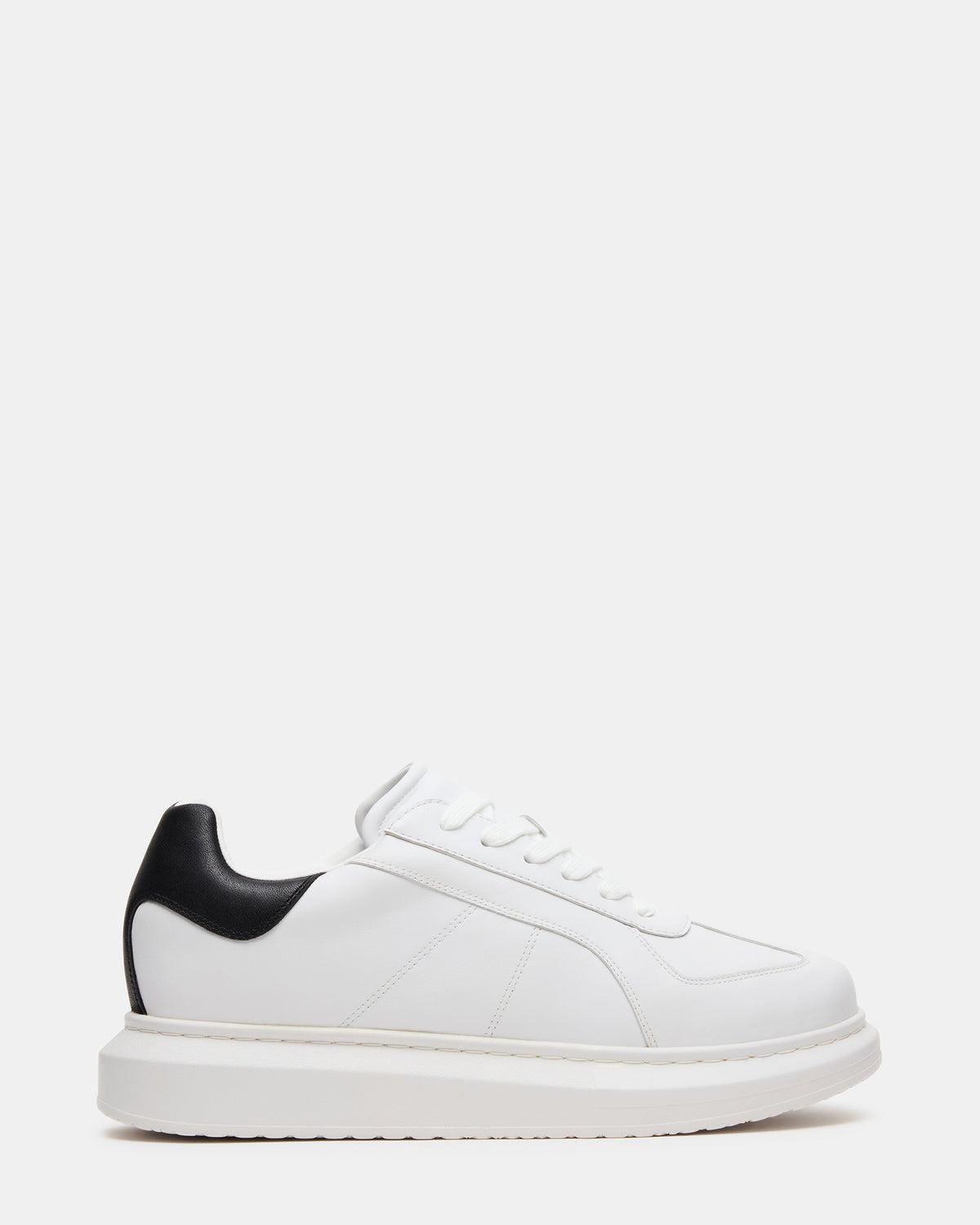 MINOU White/Black Low-Top Lace-Up Men's Sneaker | Steve Madden online