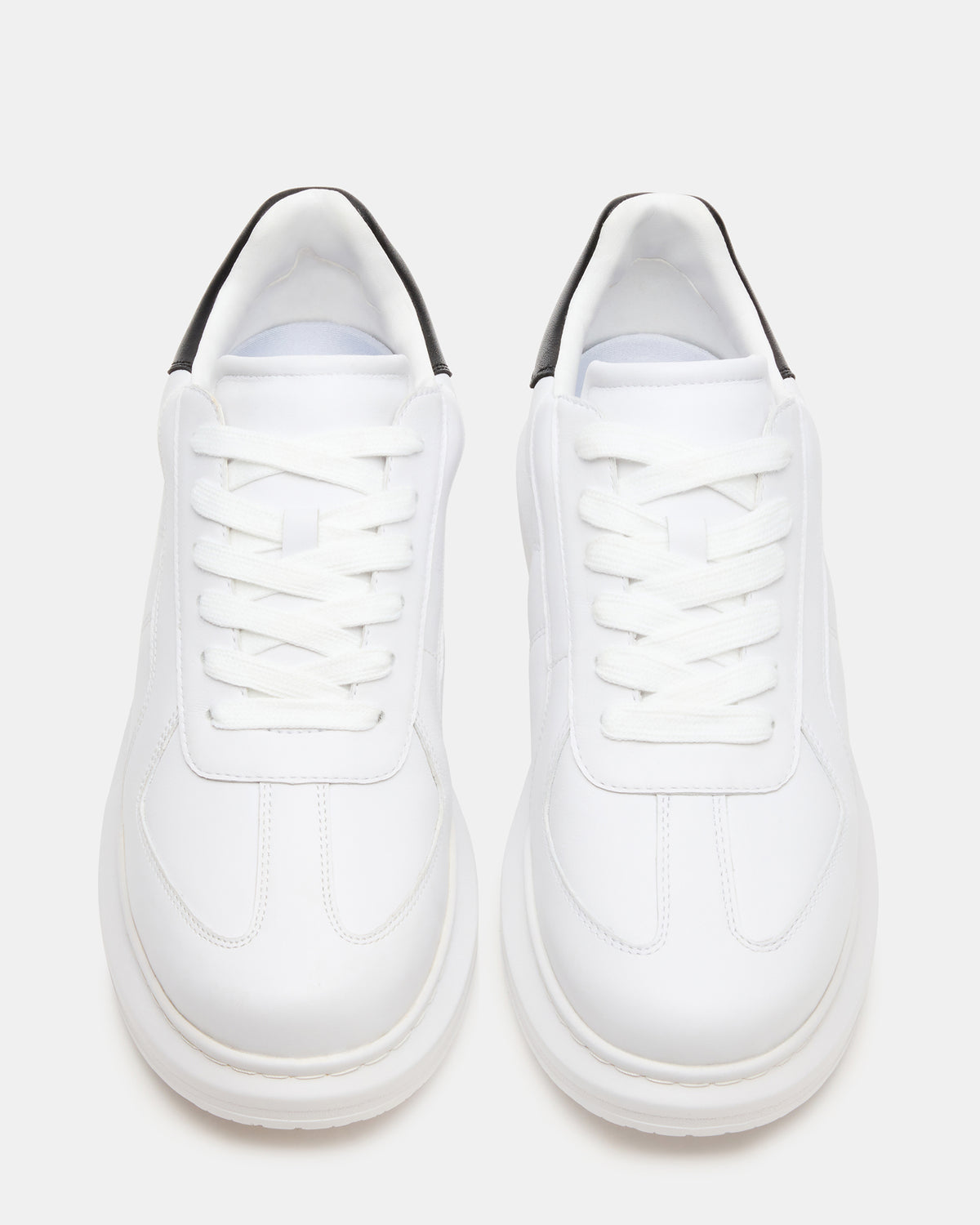 MINOU White/Black Low-Top Lace-Up Men's Sneaker | Steve Madden online