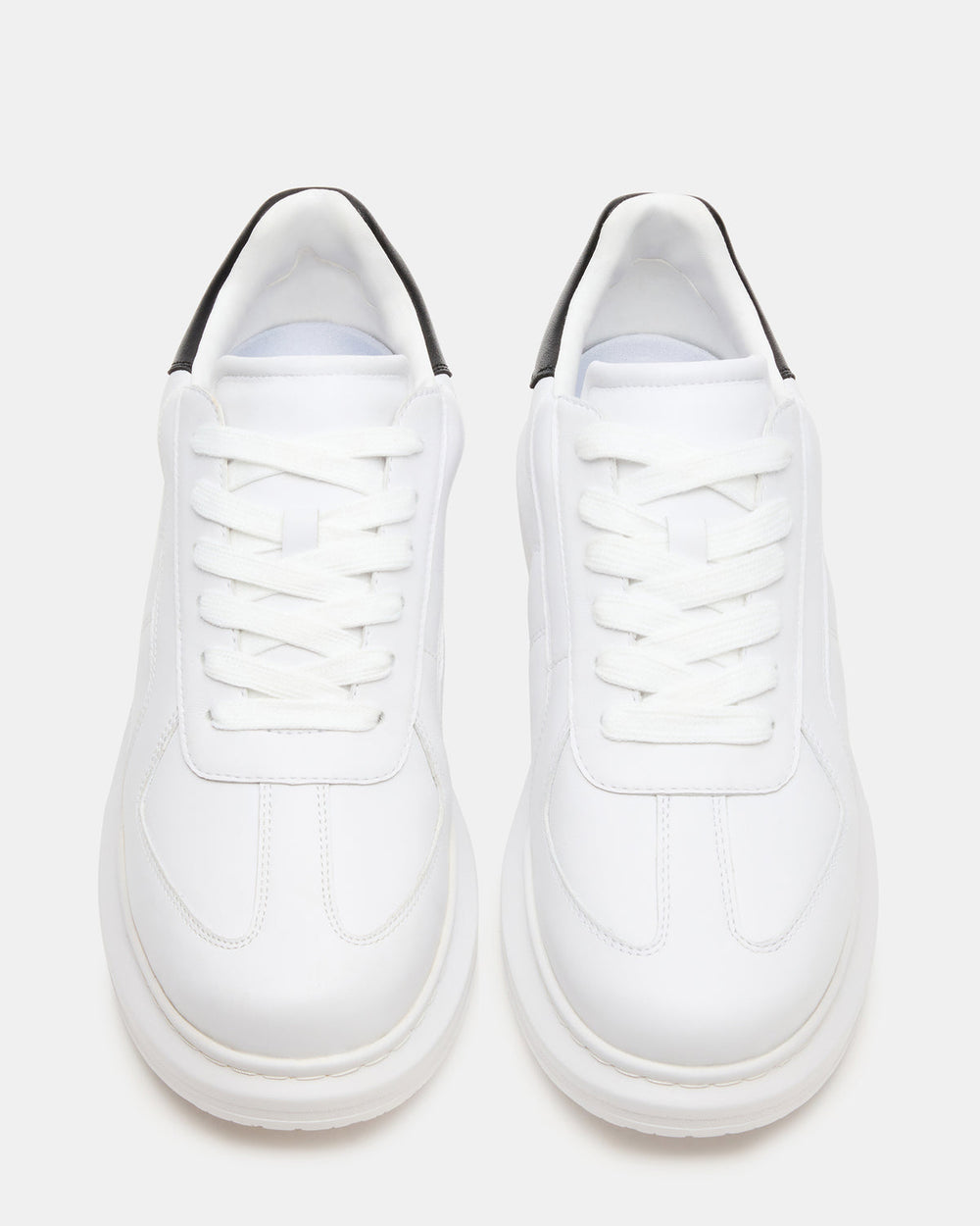 MINOU White/Black Low-Top Lace-Up Men's Sneaker | Steve Madden online