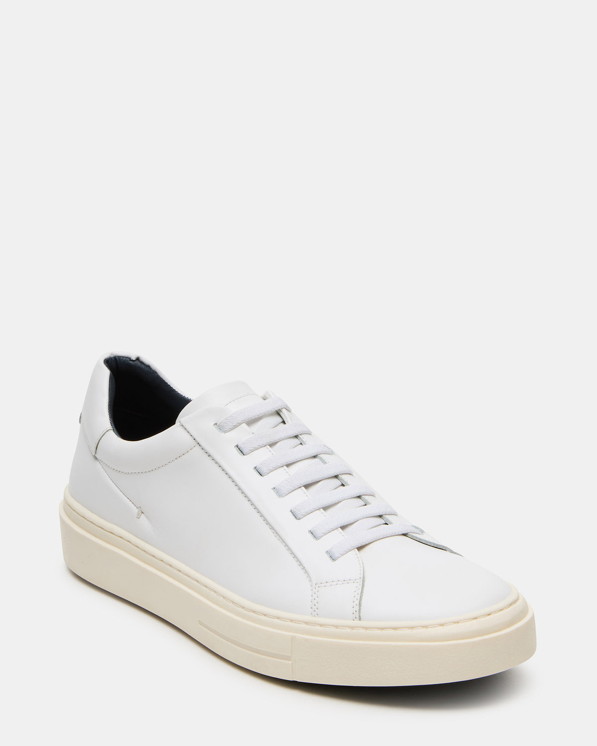 ZOII White Leather Men's Low-Top Lace-Up Sneaker | Steve Madden Sale
