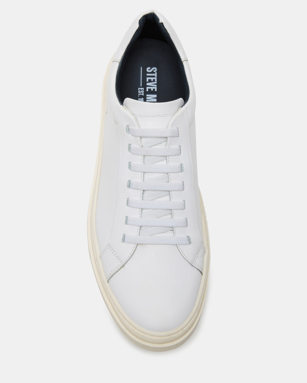 ZOII White Leather Men's Low-Top Lace-Up Sneaker | Steve Madden Sale