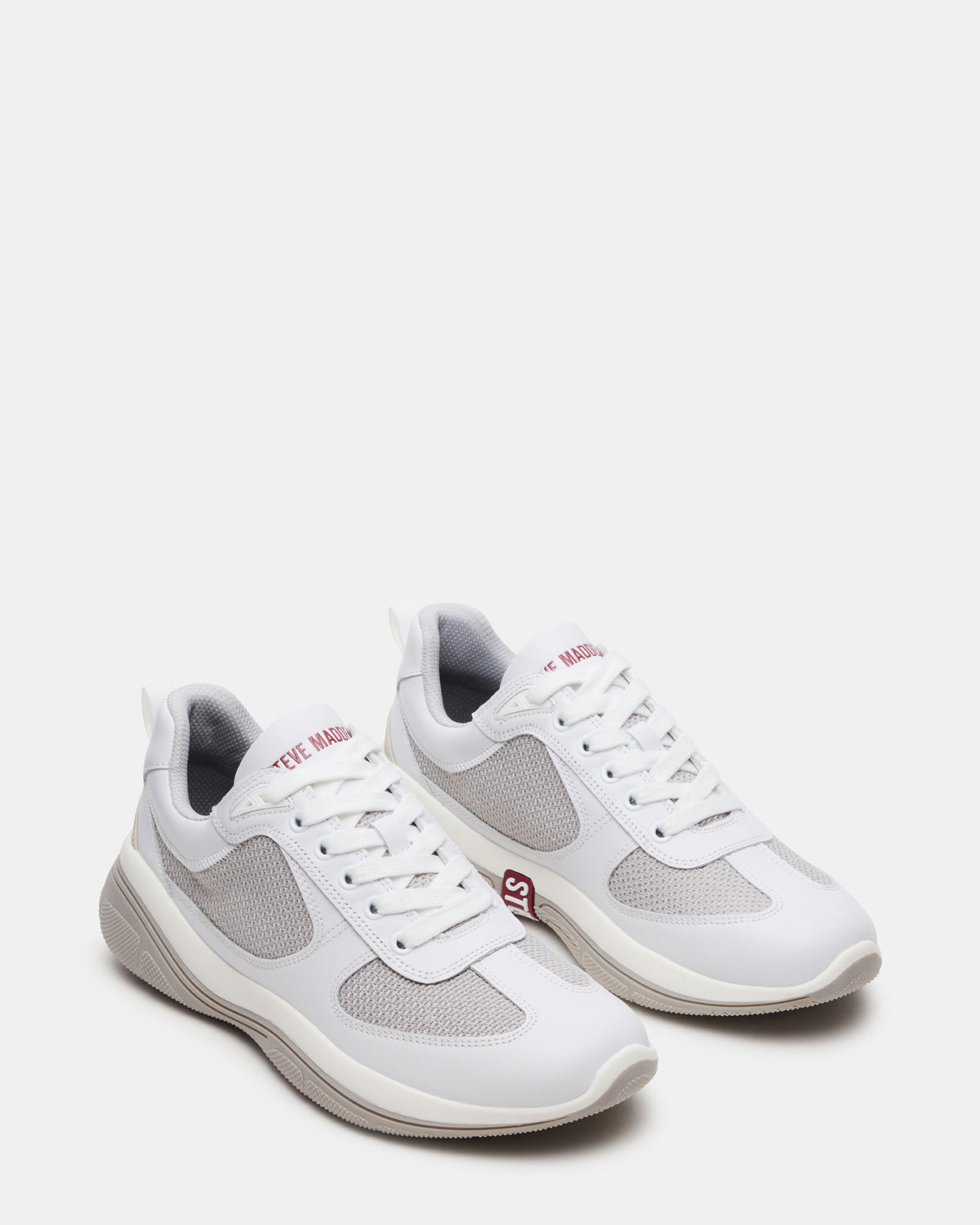 PICOLO White Low-Top Lace-Up Men's Sneaker | Steve Madden on Sale