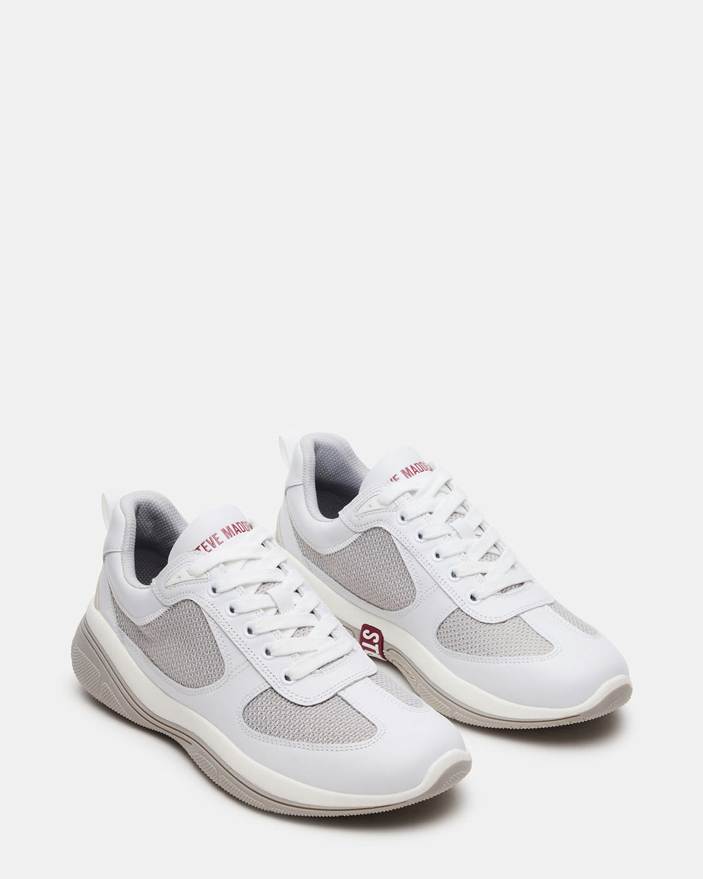 PICOLO White Low-Top Lace-Up Men's Sneaker | Steve Madden on Sale