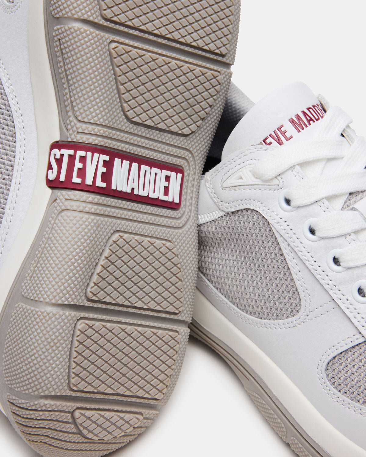 PICOLO White Low-Top Lace-Up Men's Sneaker | Steve Madden on Sale