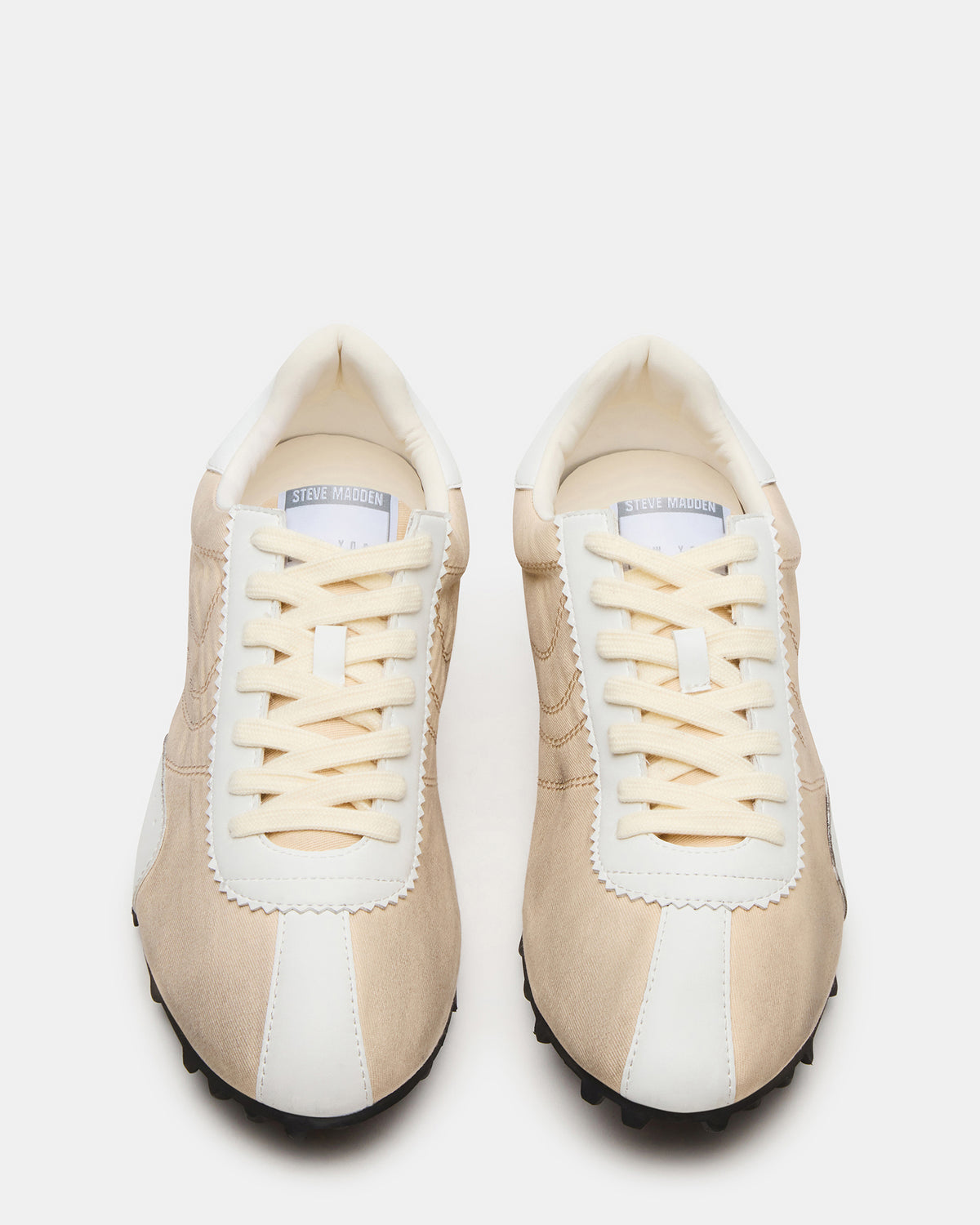PUZZLE Cream Low-Top Lace-Up Men's Sneaker | Steve Madden US