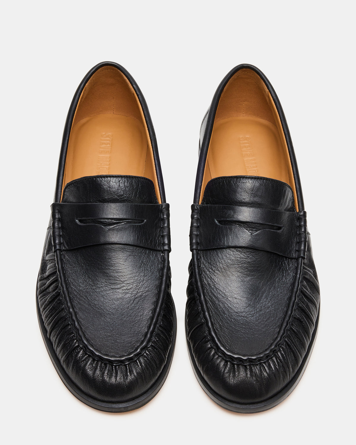 QUINCEY Black Leather Slip-On Men's Loafer | Steve Madden near me