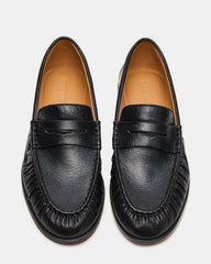 QUINCEY Black Leather Slip-On Men's Loafer | Steve Madden near me