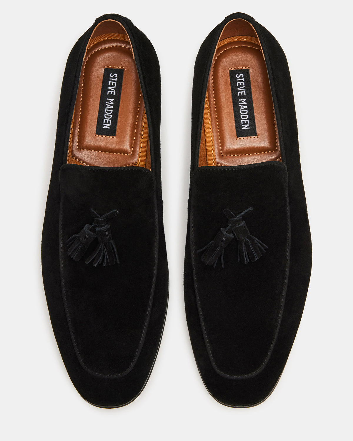 ONDRE Black Suede Tassel Slip-On Men's Loafer | Steve Madden online