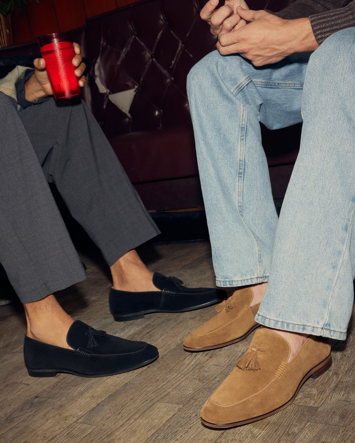 ONDRE Black Suede Tassel Slip-On Men's Loafer | Steve Madden online