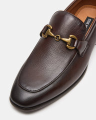 JAYSHAN Brown Leather Men's Dress Loafer | Steve Madden US