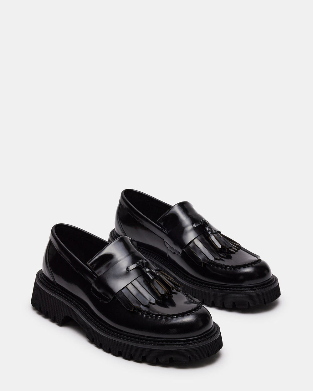 ZEV Black Box Lug Sole Dress Men's Loafer | Steve Madden Sale