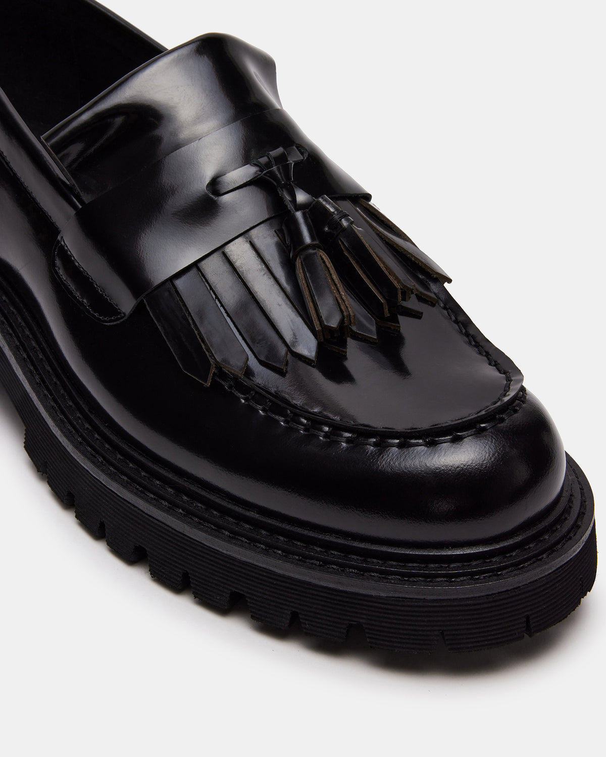 ZEV Black Box Lug Sole Dress Men's Loafer | Steve Madden Sale