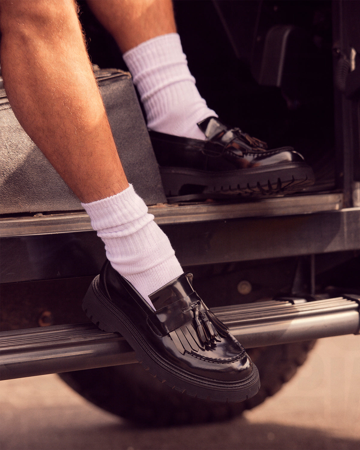 ZEV Black Box Lug Sole Dress Men's Loafer | Steve Madden Sale